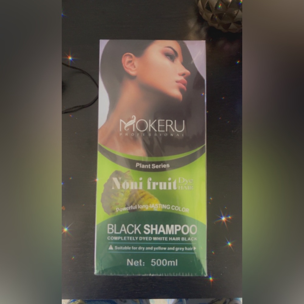 Mokeru noni fruit black hair dye shampoo